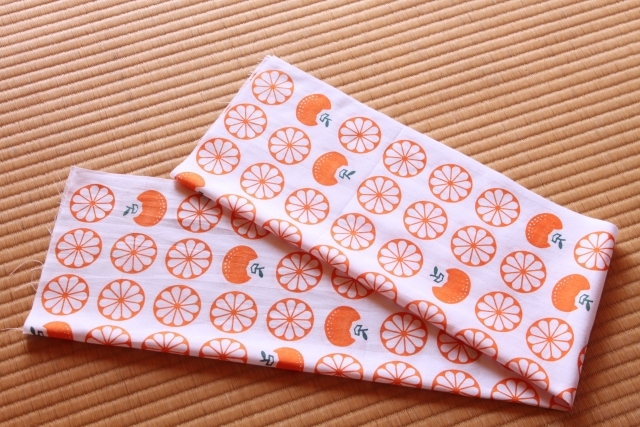 手ぬぐい みかん 日本製にこだわった通販・販売 たのしくらし.com