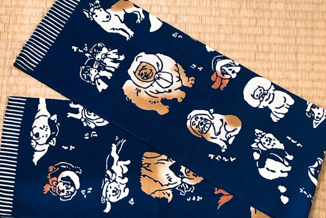 手ぬぐい てぬぐい犬 日本製にこだわった通販・販売 たのしくらし.com