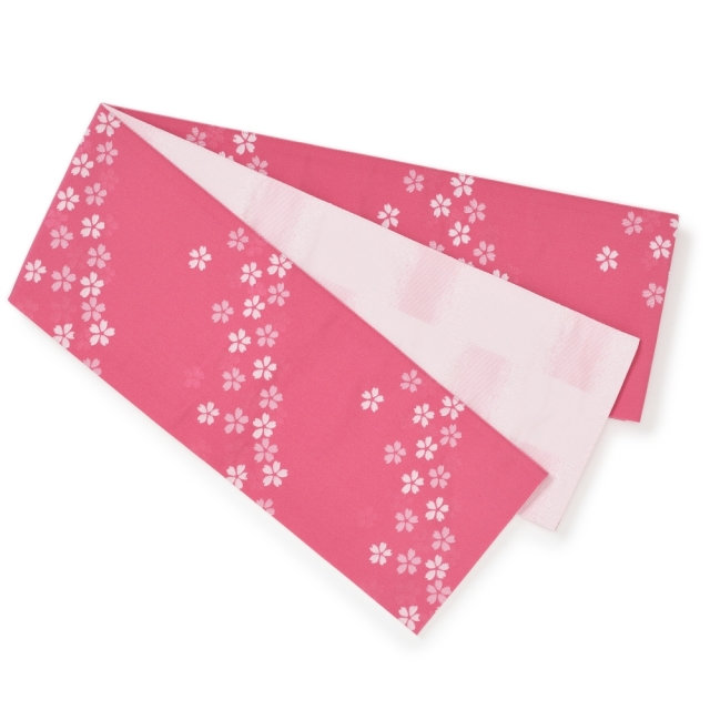 和楽暮 桐生織 リバーシブルゆかた帯 ふくれ撫子 日本製 9064 桐生織 リバーシブルゆかた帯 糸の詩 流水 日本製 日本製に