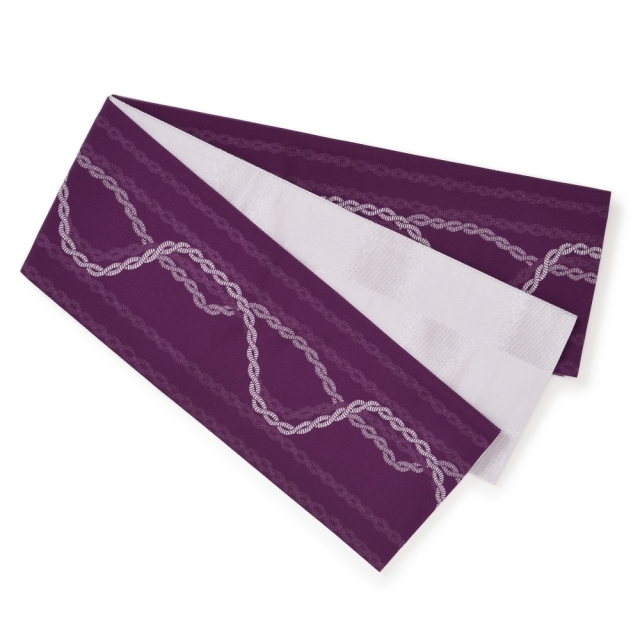 桐生織 リバーシブルゆかた帯 糸の詩 組紐 日本製 日本製に