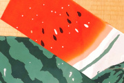 手ぬぐい　スイカ（細川染）