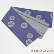 【送料無料】桐生織 リバーシブルゆかた帯 ふくれ撫子 日本製