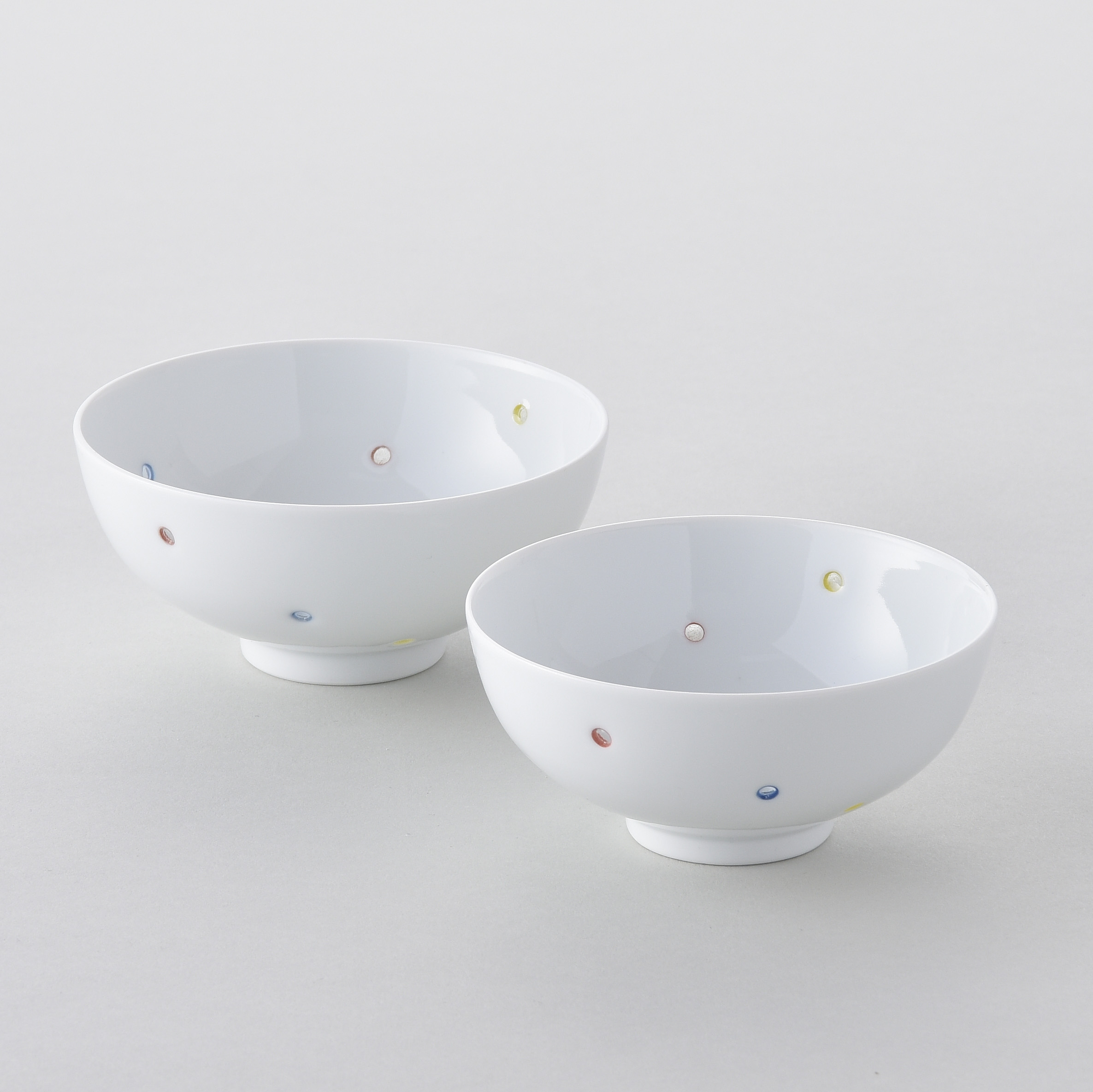 水晶カラフルドット 茶碗（2サイズ） 水晶彫の丹心窯