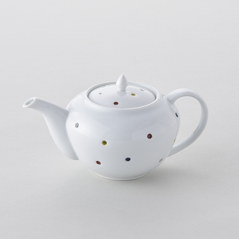 水晶カラフルドット ポット 水晶彫の丹心窯