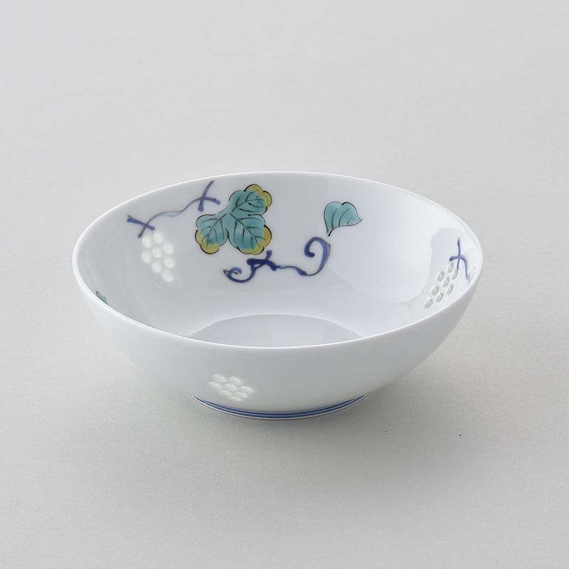 水晶ぶどう 多用鉢（小） 水晶彫の丹心窯