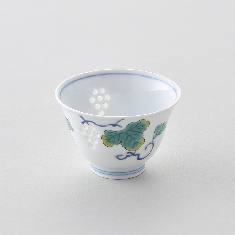 水晶ぶどう 反仙茶 水晶彫の丹心窯