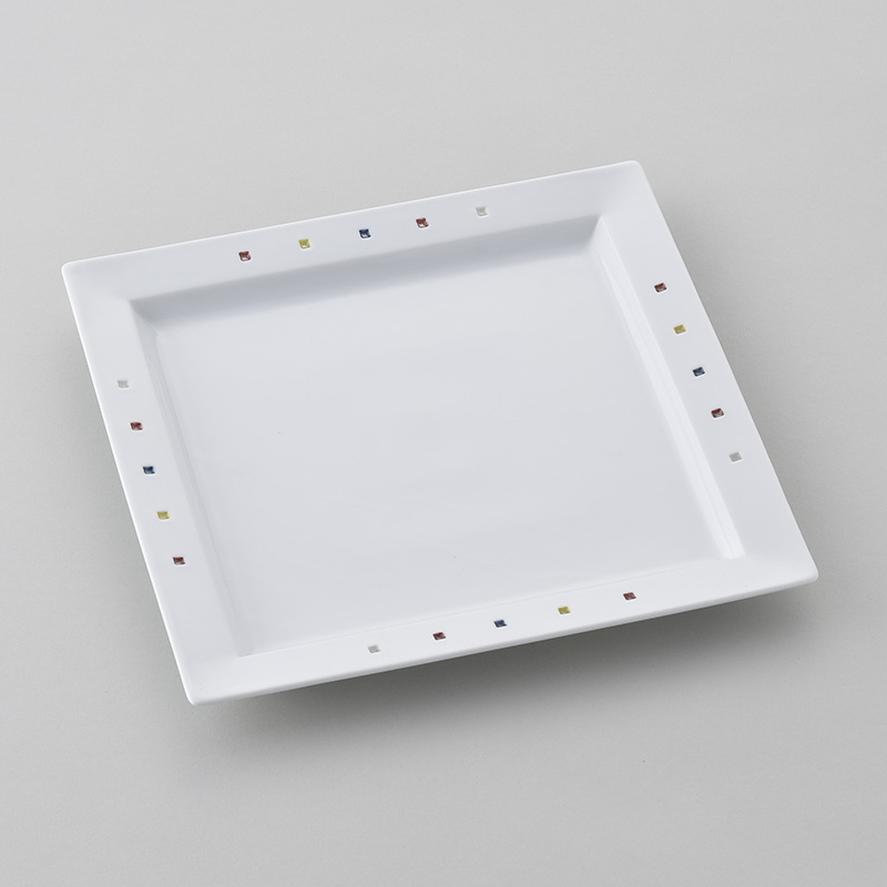 新品 波佐見焼 丹心窯 水晶ヒルハウス スクエアプレート5枚　料亭　レストラン 水晶彫の丹心窯】「現代版アールデコスタイルの食卓」がコンセプトの