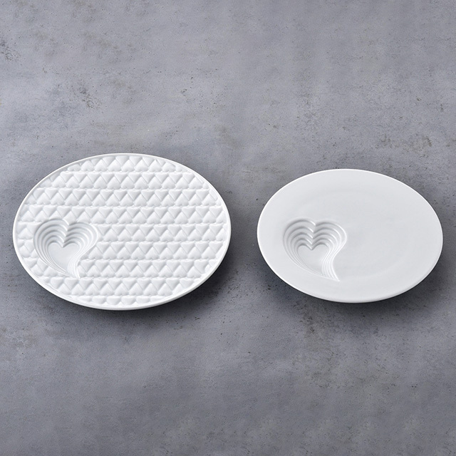 水晶彫の丹心窯　丹心窯　水晶彫　波佐見 　ハートフル　キルティングプレート　予約販売