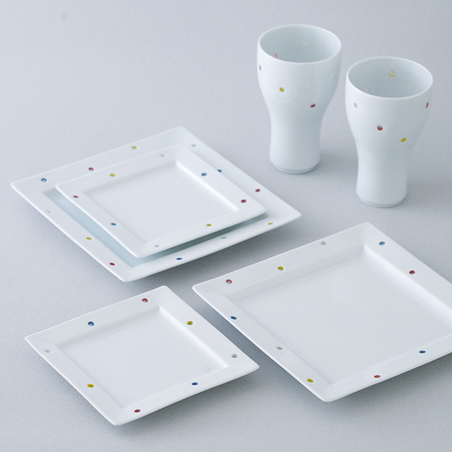 水晶彫の丹心窯　丹心窯　水晶彫　波佐見　アウトレット　福袋　カラフルドット