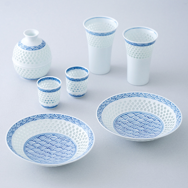 水晶彫の丹心窯】フラワーキャンドル・しょうゆさし・汁次・和食器