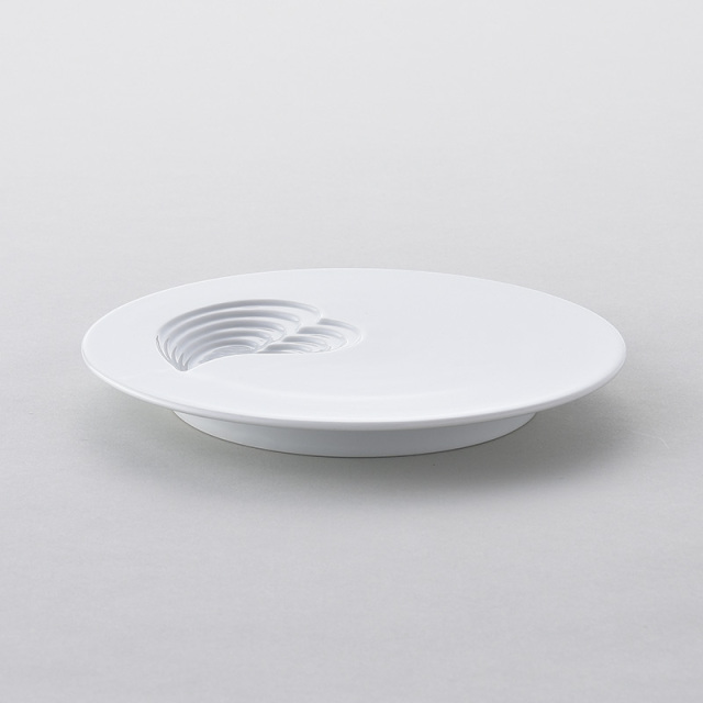 ハートフル フラットプレート 水晶彫の丹心窯