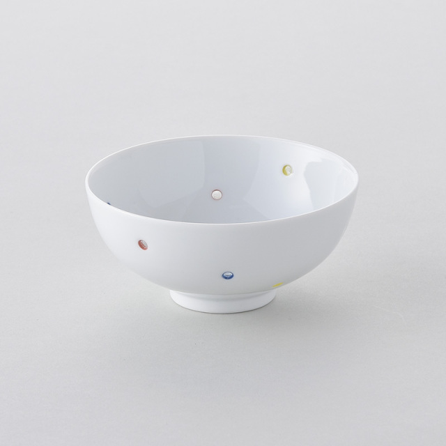 水晶カラフルドット 茶碗（2サイズ） 水晶彫の丹心窯