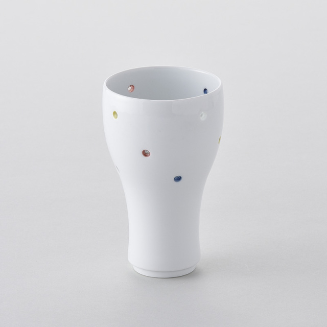 水晶カラフルドット ムクタンブラー 水晶彫の丹心窯