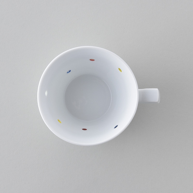 水晶カラフルドット Vコーヒーカップ 水晶彫の丹心窯