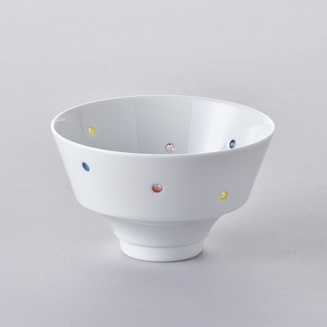 水晶カラフルドット Y's ボウル 水晶彫の丹心窯