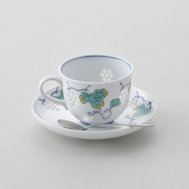 水晶ぶどう コーヒーC/S（小） 水晶彫の丹心窯