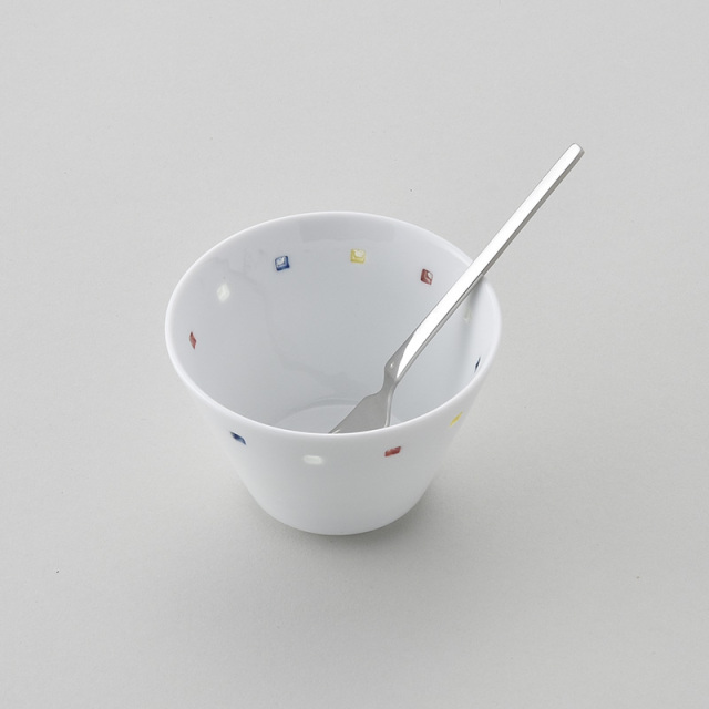 水晶カラフルスクエアライン VボウルS 水晶彫の丹心窯