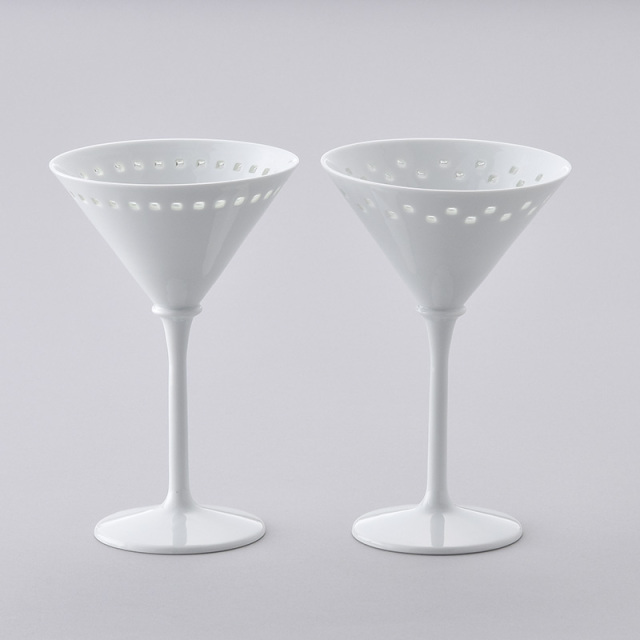 水晶スクエアライン ロングカクテル 水晶彫の丹心窯