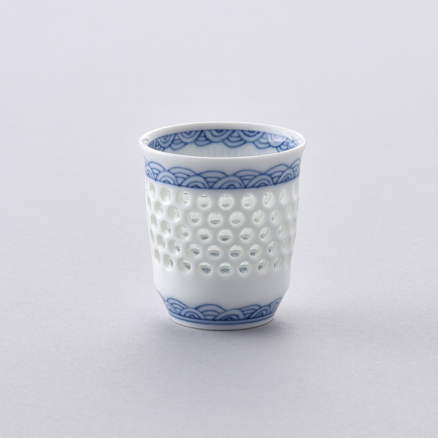 【舟心窯】【ロックグラス】【水晶青海波】【中古品】 舟心窯】【ロックグラス】【水晶青海波】【中古品】 水晶彫の