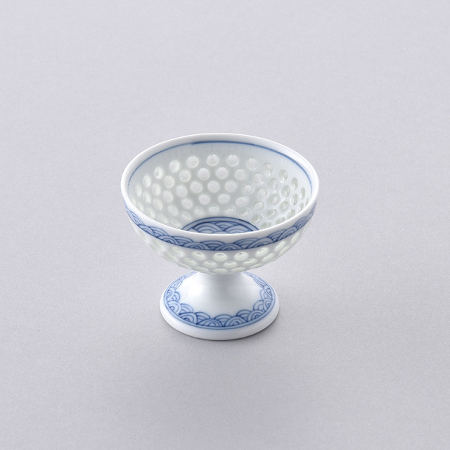 【舟心窯】【ロックグラス】【水晶青海波】【中古品】 水晶青海波 ロックグラス 水晶彫の丹心窯