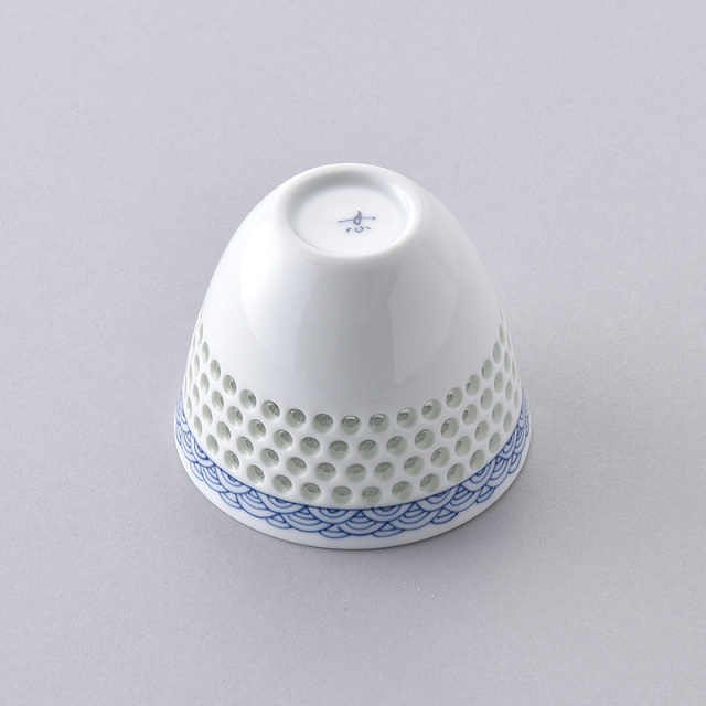 水晶青海波 Uカップ 水晶彫の丹心窯