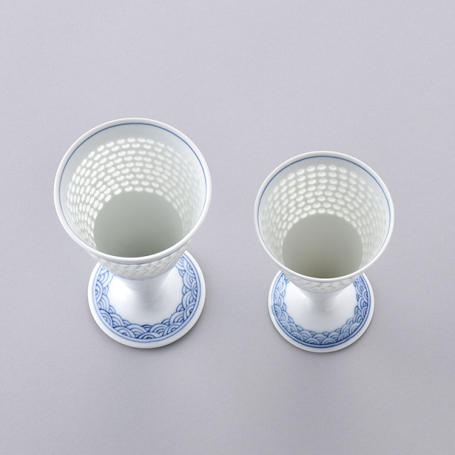 【舟心窯】【ロックグラス】【水晶青海波】【中古品】 舟心窯】【ロックグラス】【水晶青海波】【中古品】 ☆丹心窯 水晶青海波