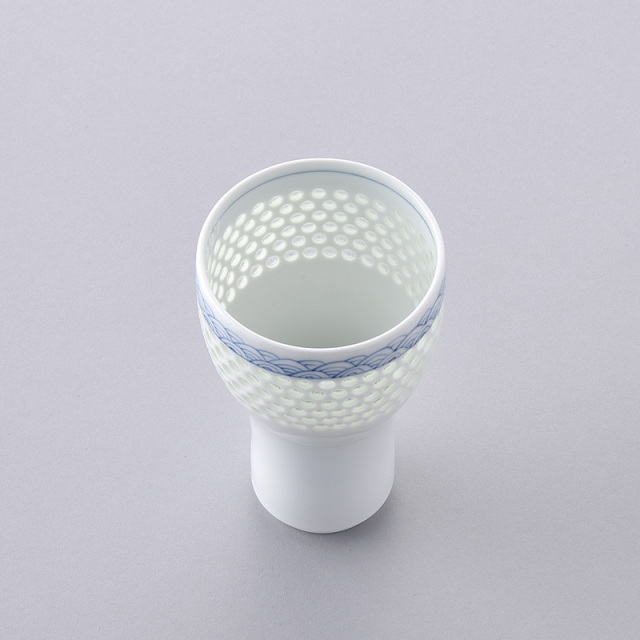 水晶青海波 ムクタンブラー 水晶彫の丹心窯