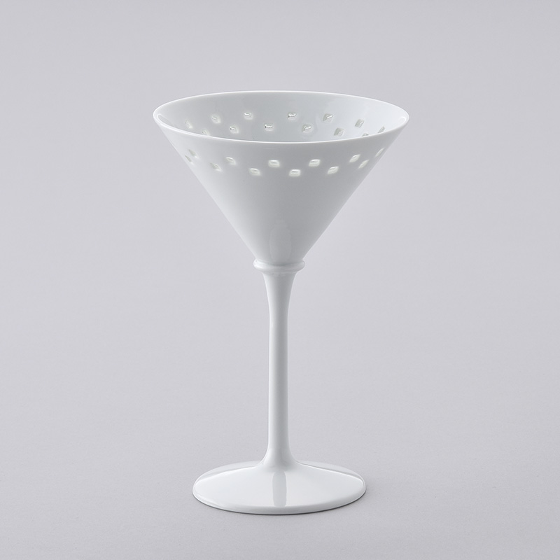 水晶スクエアライン ロングカクテル 水晶彫の丹心窯