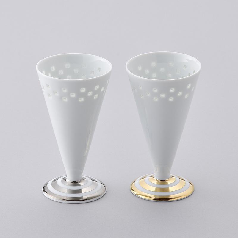 本水晶＆グラス 水晶スクエアライン ビールグラス（小）（2色） 水晶彫の丹心窯