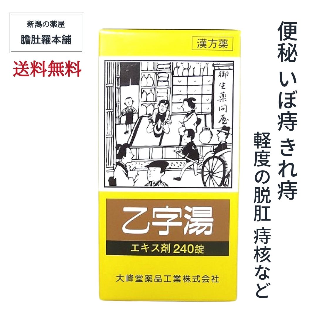 乙字湯 エキス錠 20日分 240錠 痔 漢方 便秘 体力中等度以上で使用可能 ぢ 大便かたい いぼ痔 きれ痔 痔核 便秘 軽度 脱肛 薬 おつじとう オツジトウ 漢方薬 生薬 お尻の悩み お尻 めぐり改善【第２類医薬品】【大峰】痔の薬