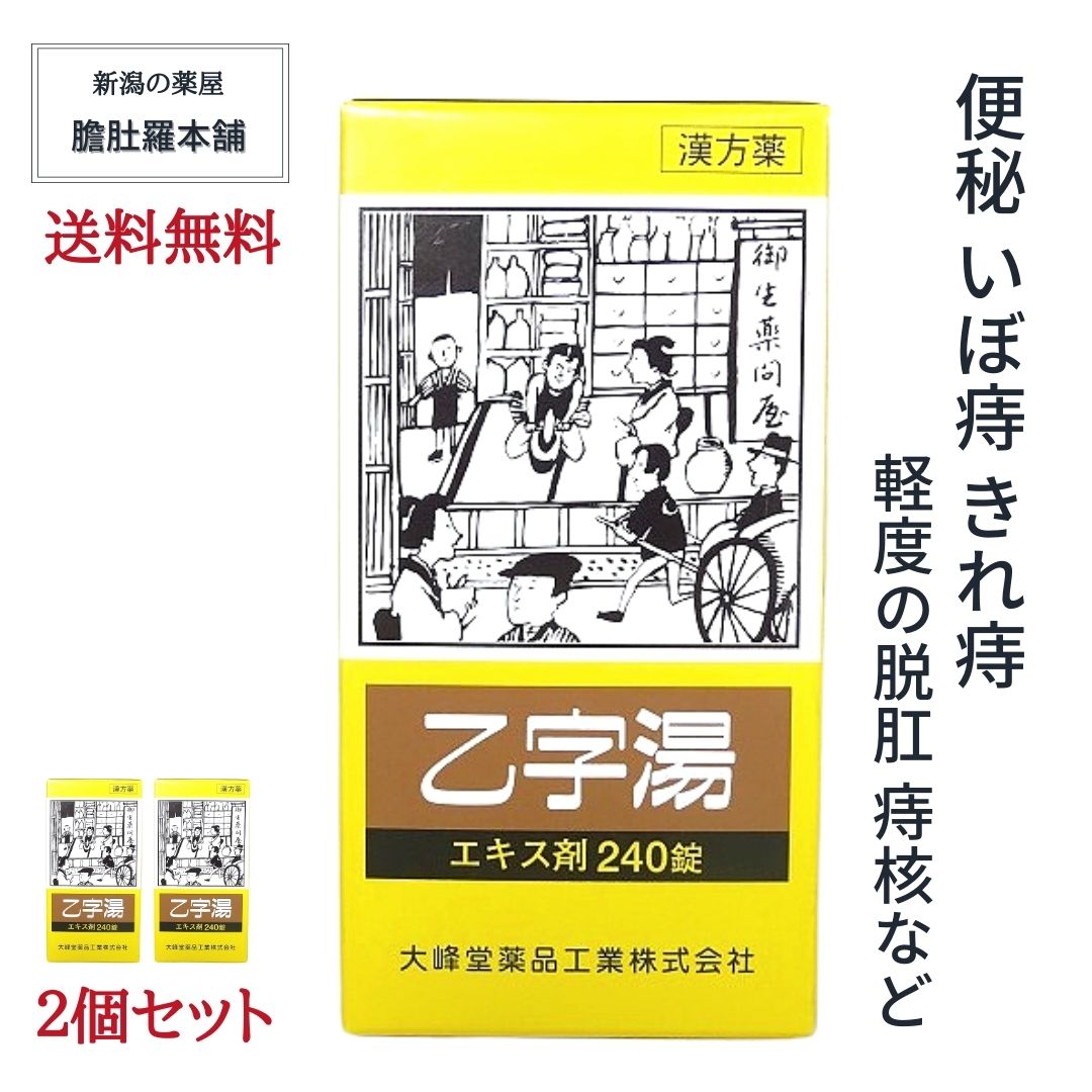 乙字湯 エキス錠 240錠 X 2個 痔 漢方 便秘 体力中等度以上で使用可能 ぢ 大便かたい いぼ痔 きれ痔 痔核 便秘 軽度 脱肛 薬 おつじとう 漢方薬 生薬 お尻の悩み お尻 めぐり改善【第２類医薬品】【大峰】 痔の薬
