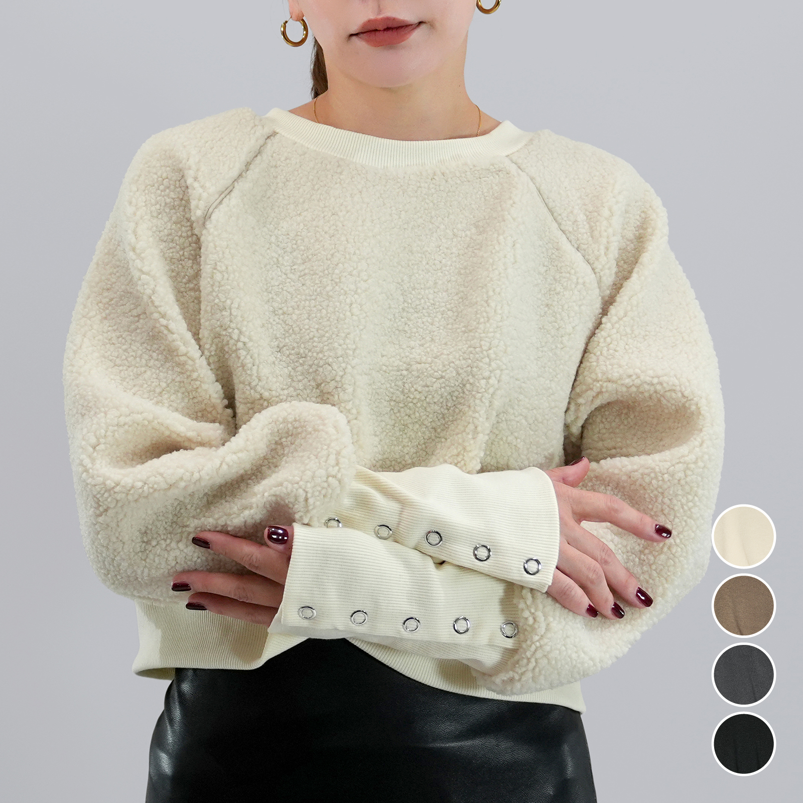 【2025/AW/新作】ボアラグランショートPO〈トップス〉