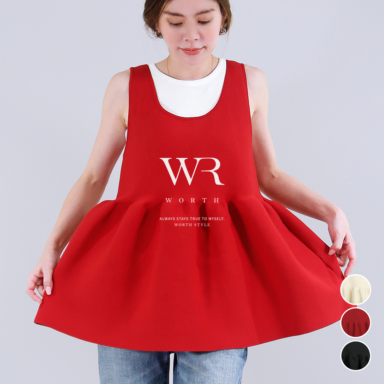 2025/SS/新作】2WAYペプラムタンク〈トップス〉 +design Online