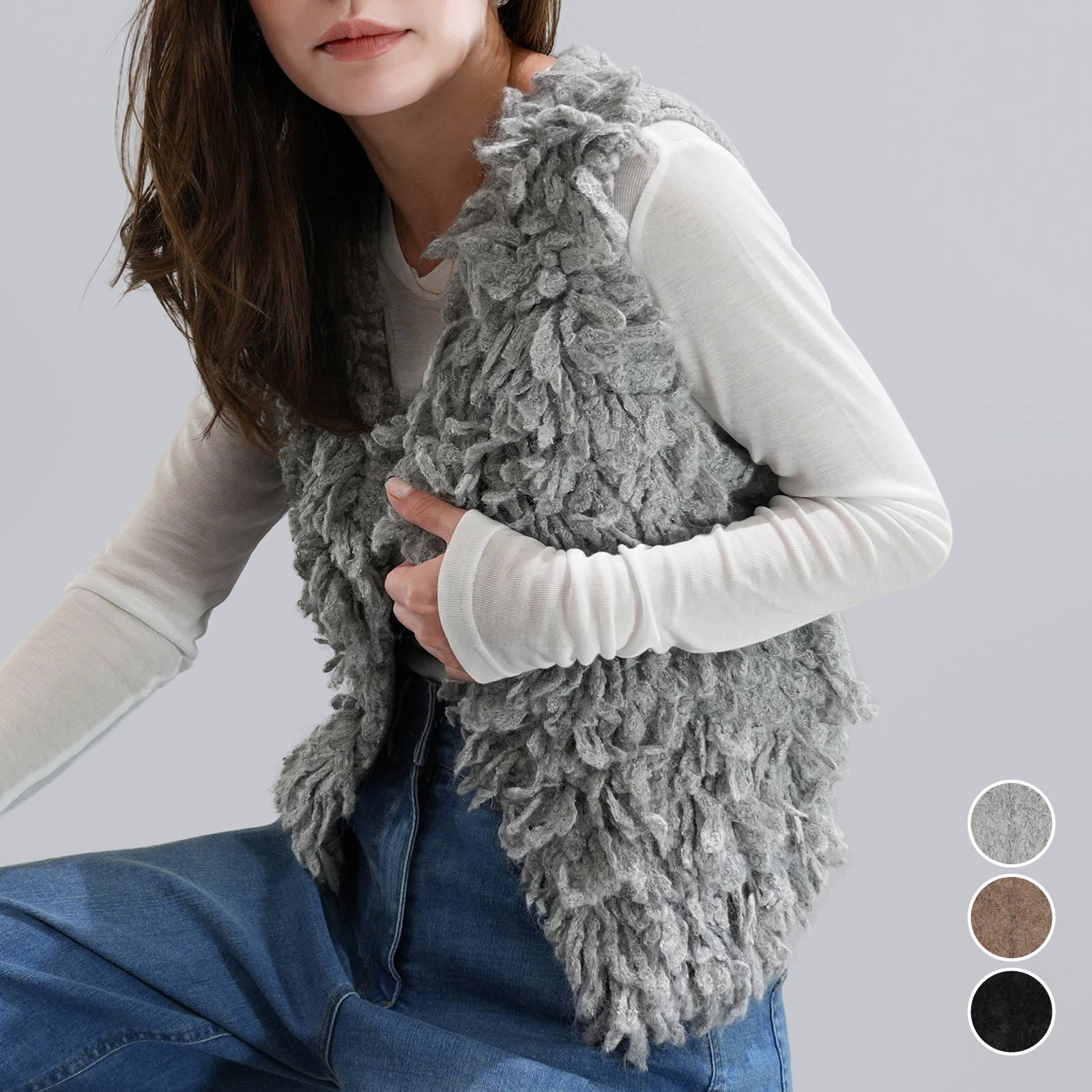 【2025/AW/新作】ループ編みベスト〈トップス〉