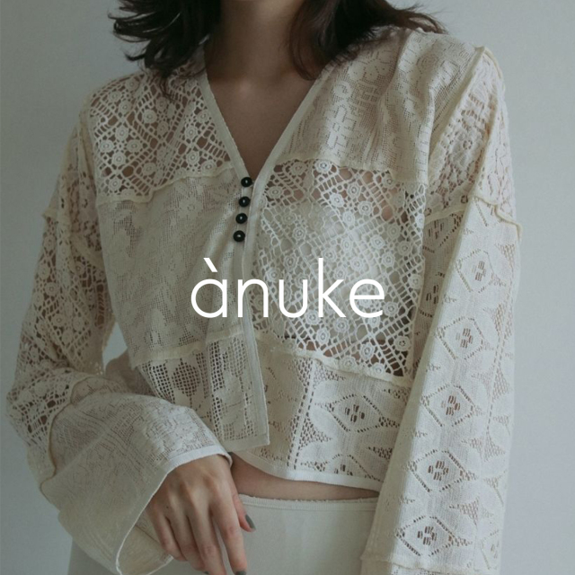 anuke Patchwork Lace Cardigan アイボリー　新品 ànuke online store（アンヌーク） / Patchwork Lace