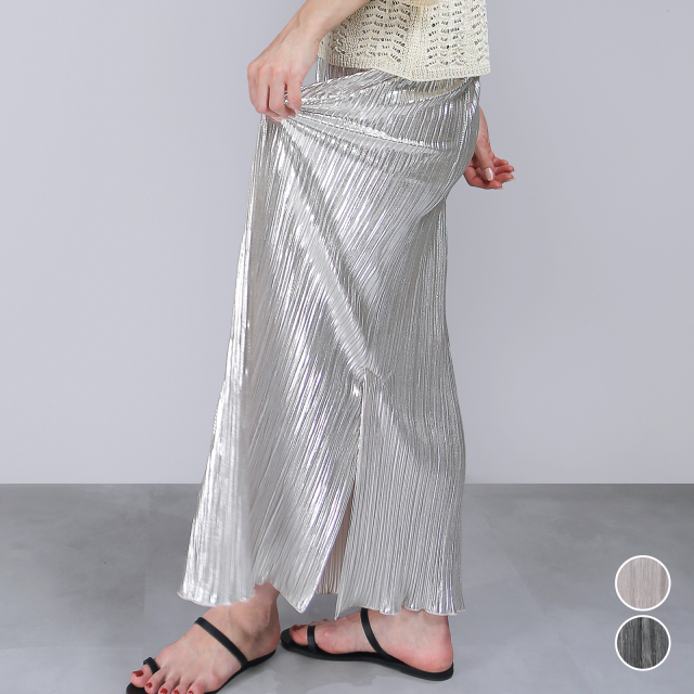 ラメプリーツスカート〈ボトムス〉