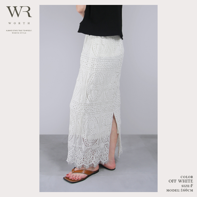 2025/SS/新作】スクエアパネルレーススカート〈ボトムス〉 WORTH