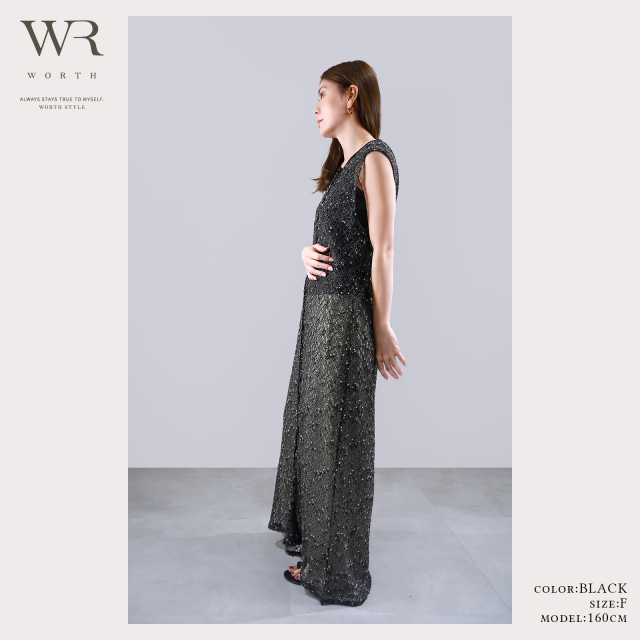 2025/SS/新作】2WAYネップロングベスト〈トップス〉 +design