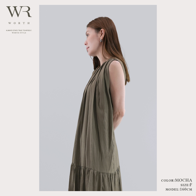 2025/SS/新作】ギャザー切替OP〈ワンピース〉 +design Online Store