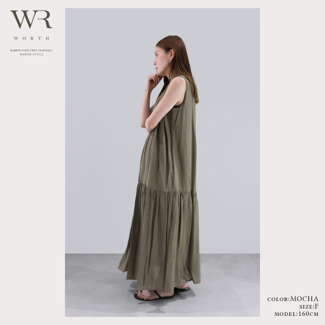 【本日売り切り価額】【新品】ワンピース 2025/SS/新作】ギャザー切替OP〈ワンピース〉 +design Online Store