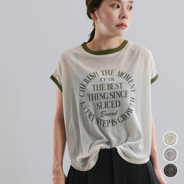 シアーフライスロゴプリントT〈トップス〉