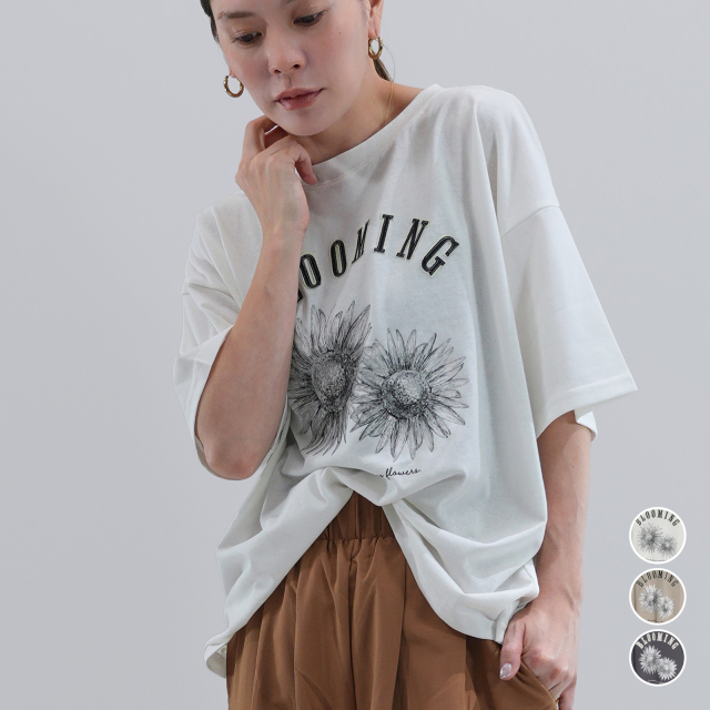 フラワーロゴワッペンT〈トップス〉