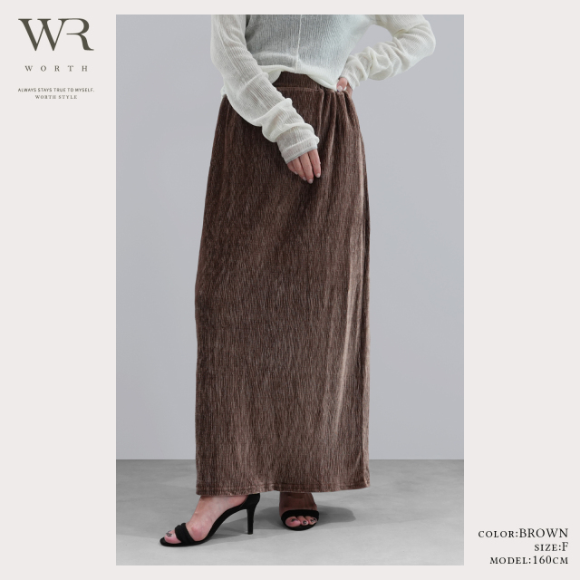 2025AWベロアIラインスカート｜WORTH