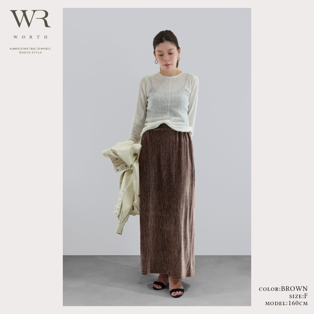 2025AWベロアIラインスカート｜WORTH