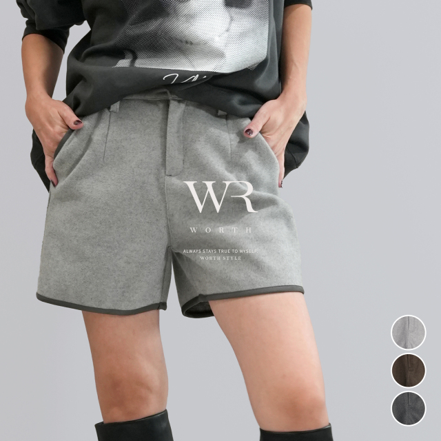 【2025/AW/新作】配色パイピングショートPT〈ボトムス〉