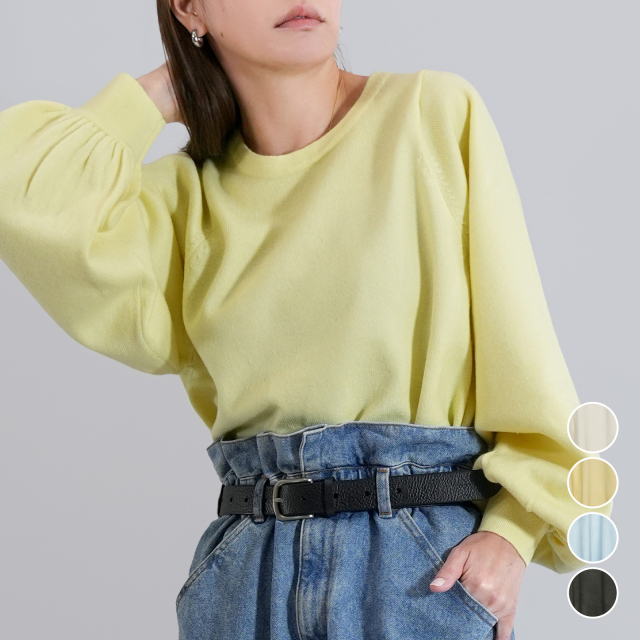 カシミヤ調ボリュームスリーブPO〈トップス〉
