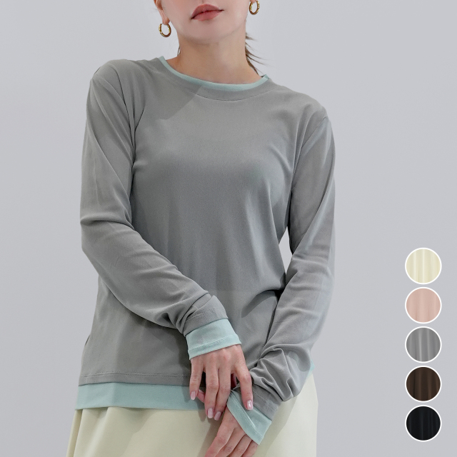 レイヤード風シアーPO〈トップス〉