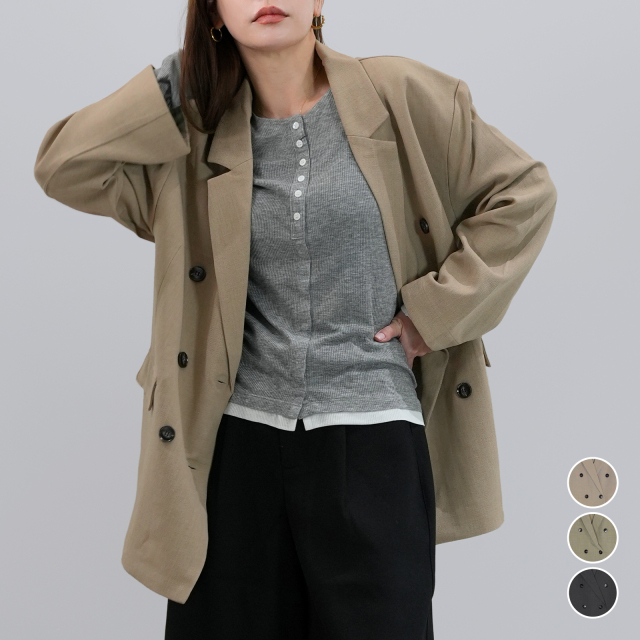 ダブルブレストテーラードJK〈アウター〉