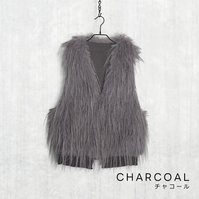 ランダムフェイクファーショートベスト｜WORTH
