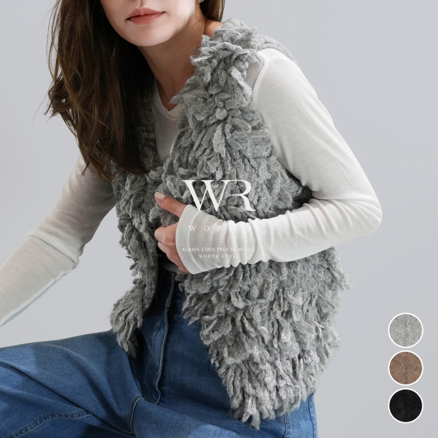 【2025/AW/新作】ループ編みベスト〈トップス〉